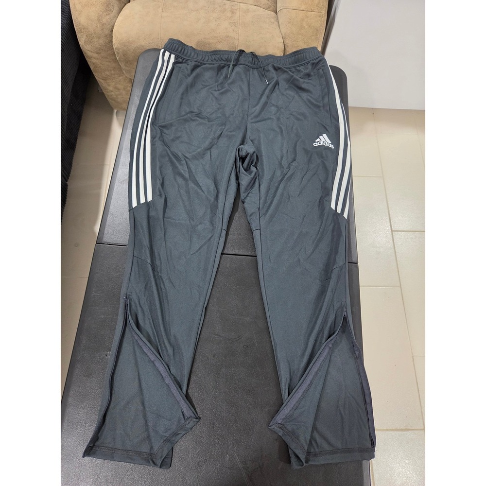 Adidas Tiro 17 Training Pants Mens XL Dark Grey White BS3678 Climacool Joggers